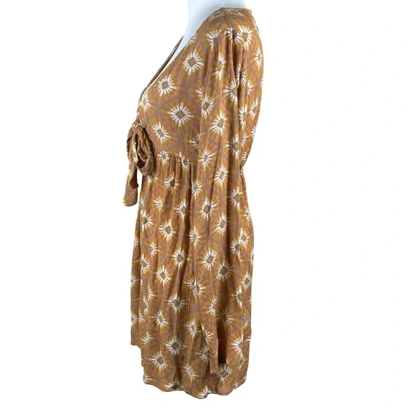 NWT Volcom Star Dreamer Floral Boho Bronze Mini Dress Size  XS - Picture 5 of 10